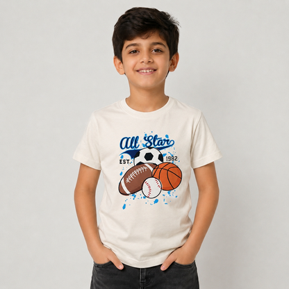 Boys Cotton Printed T-Shirt