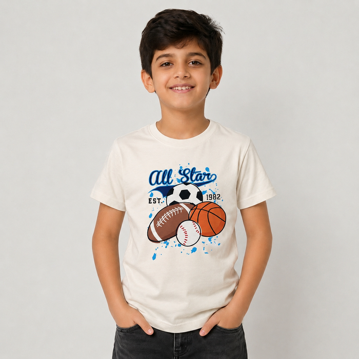 Boys Cotton Printed T-Shirt