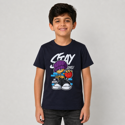 Boys Cotton Printed T-Shirt