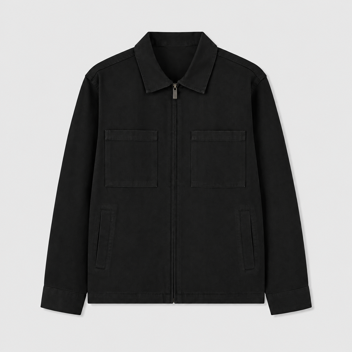 Men's Relaxed Fit Cotton Twill Zip-Up Jacket