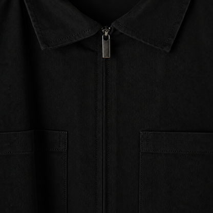 Men's Relaxed Fit Cotton Twill Zip-Up Jacket