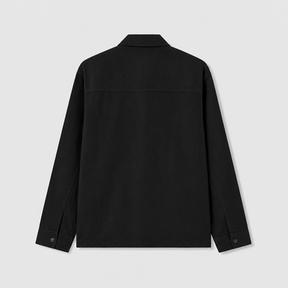 Men's Relaxed Fit Cotton Twill Zip-Up Jacket
