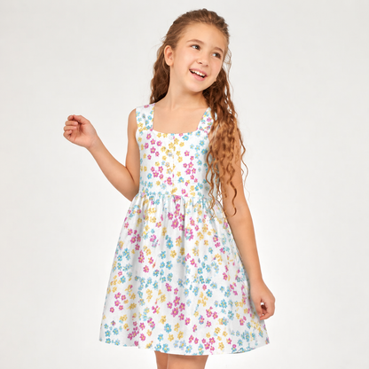 Girls Cotton Printed Dress