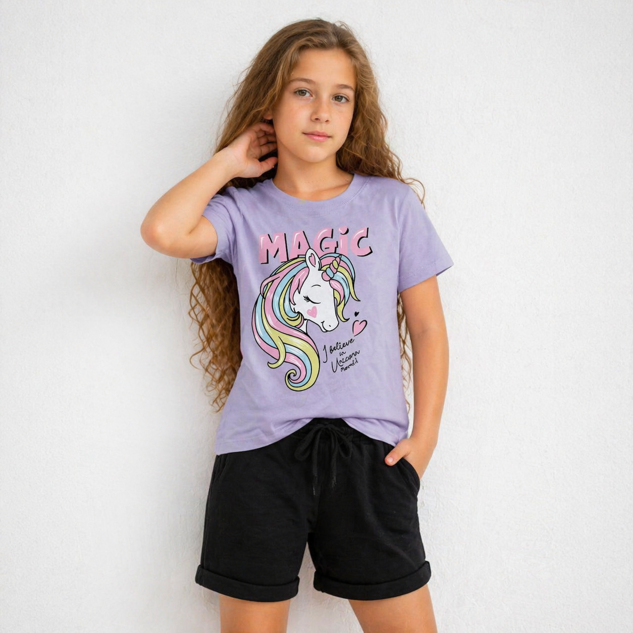 Girls Cotton Printed T-Shirt