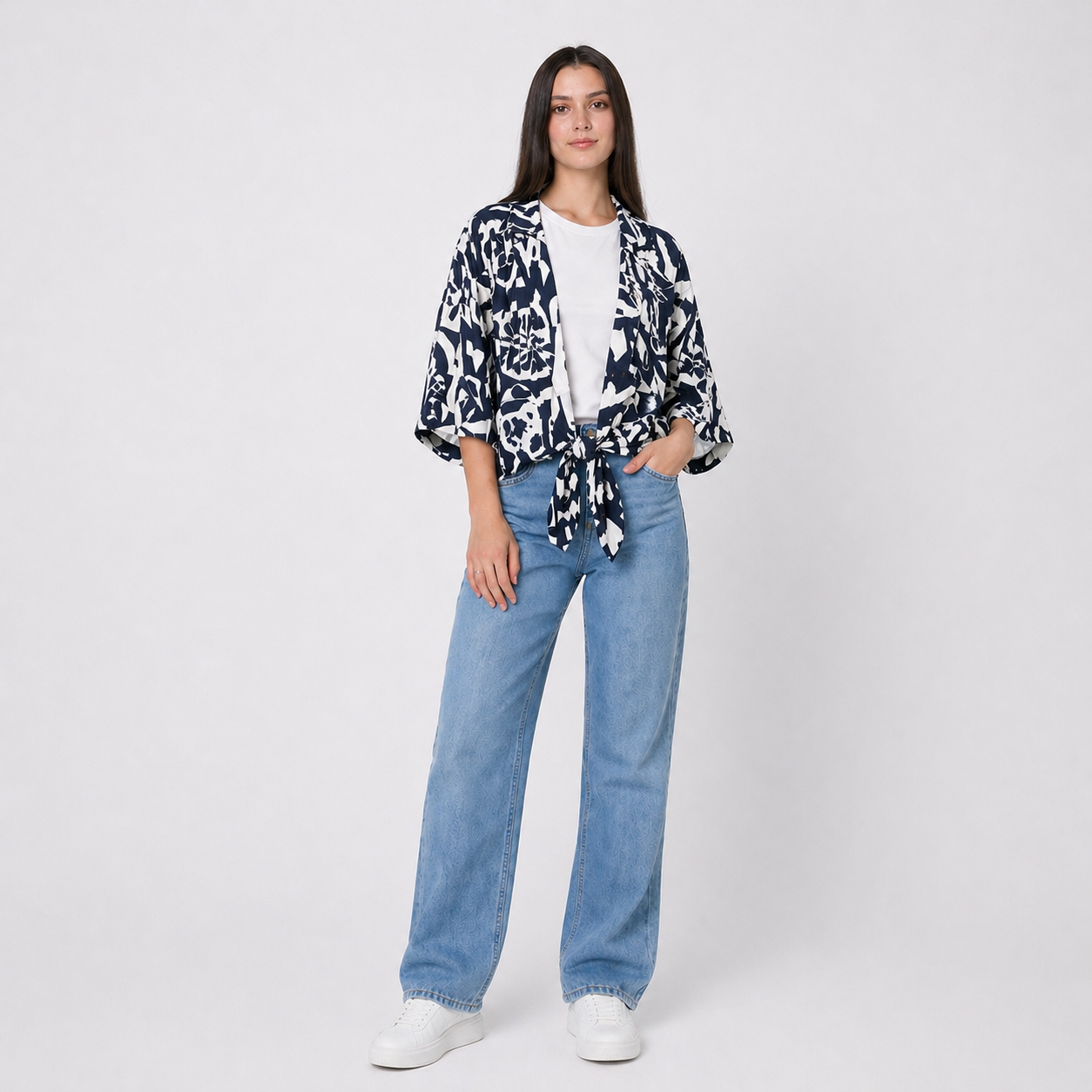 Women's Open Front Kimono Cardigan