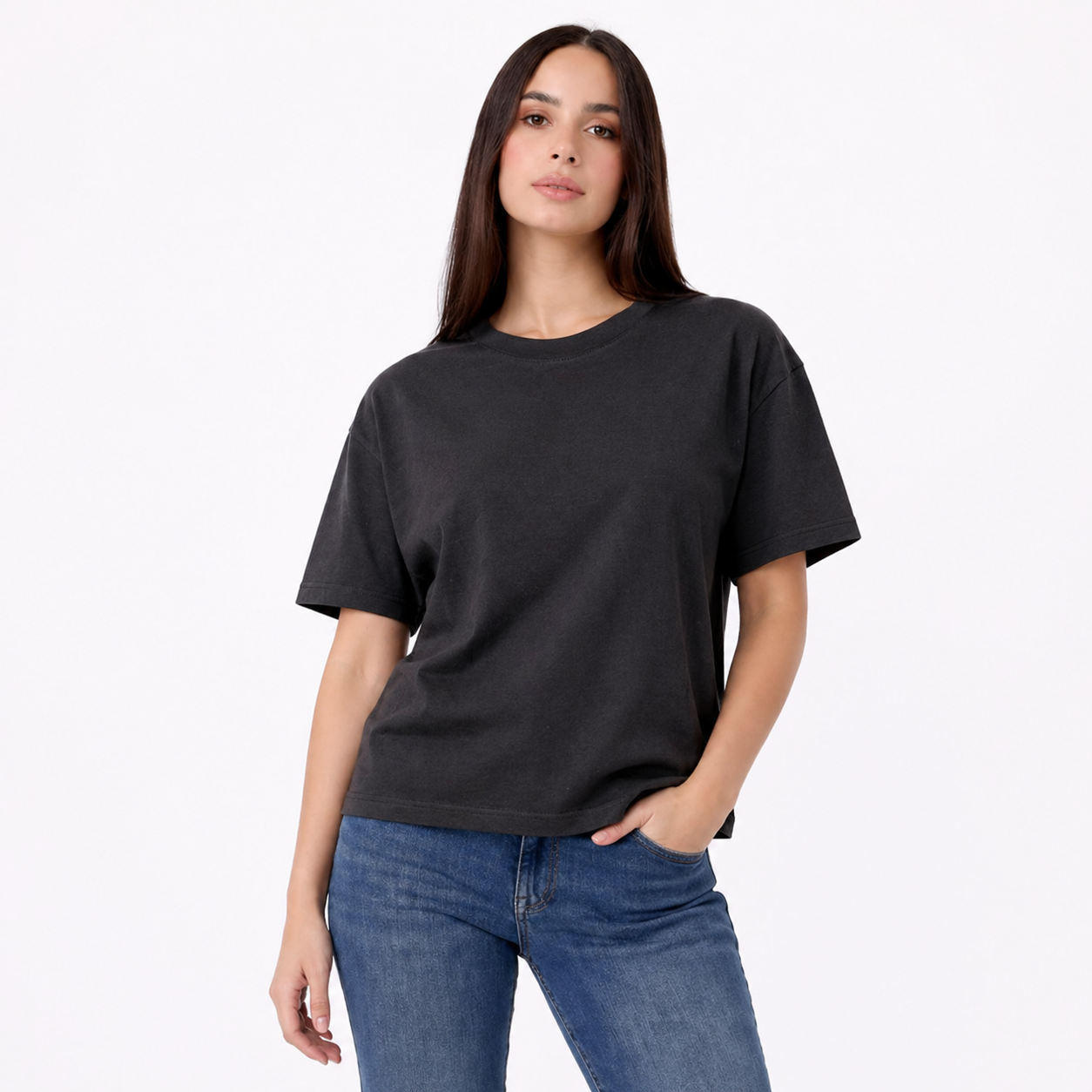 Women's Cotton Oversized  Plain T-Shirt