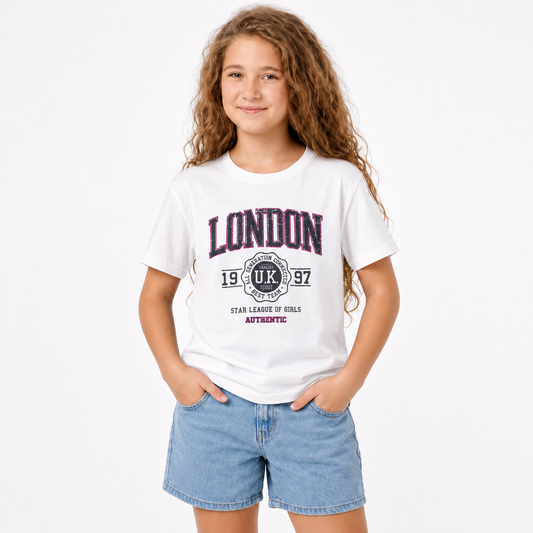 Girls Cotton Printed T-Shirt