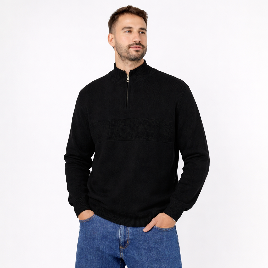 Mens Half-Zip Knit Sweater