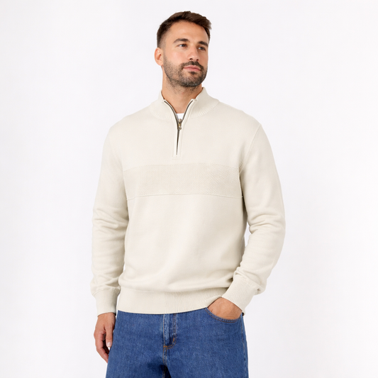 Mens Half-Zip Knit Sweater