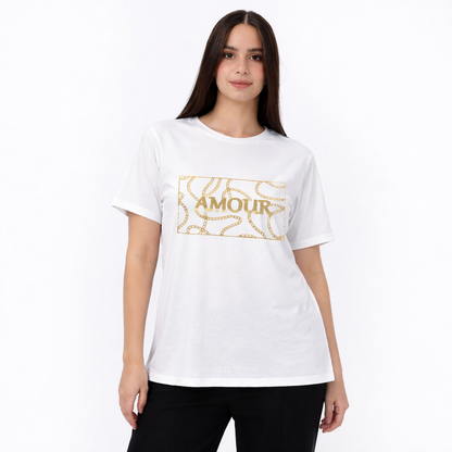 Women's Cotton Printed T-Shirt