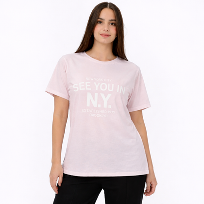Women's Cotton Printed T-Shirt