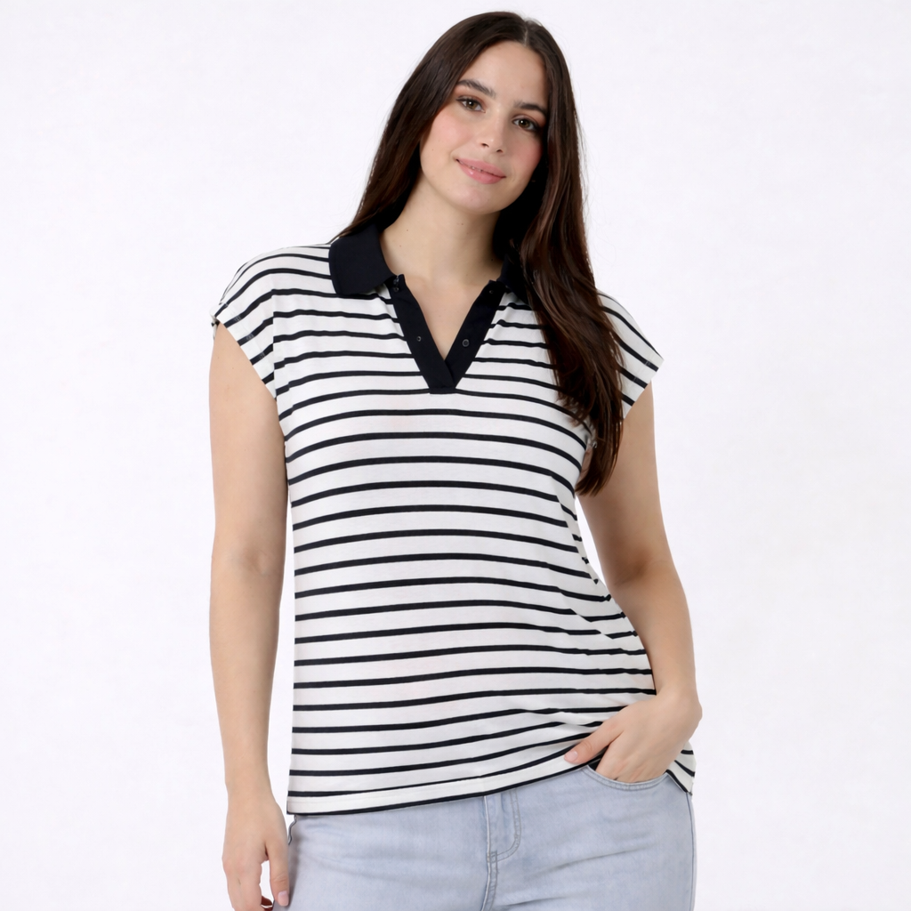 Women's Cotton Striped polo