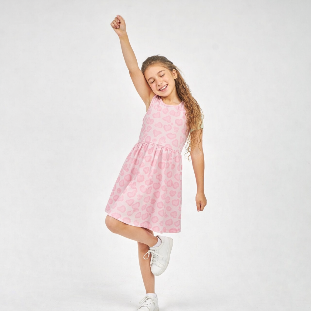 Girls Cotton Printed Dress