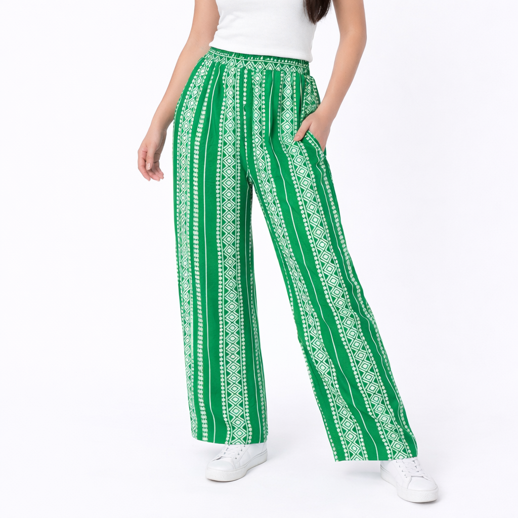Women's Wide Leg printed Pants