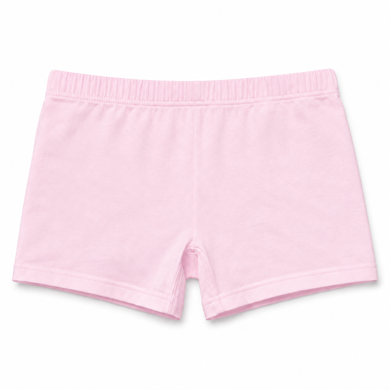 Light pink cotton briefs with an elastic waistband, photographed flat against a white background.