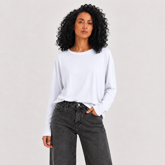 Women’s basic relaxed fit long sleeve T-shirt
