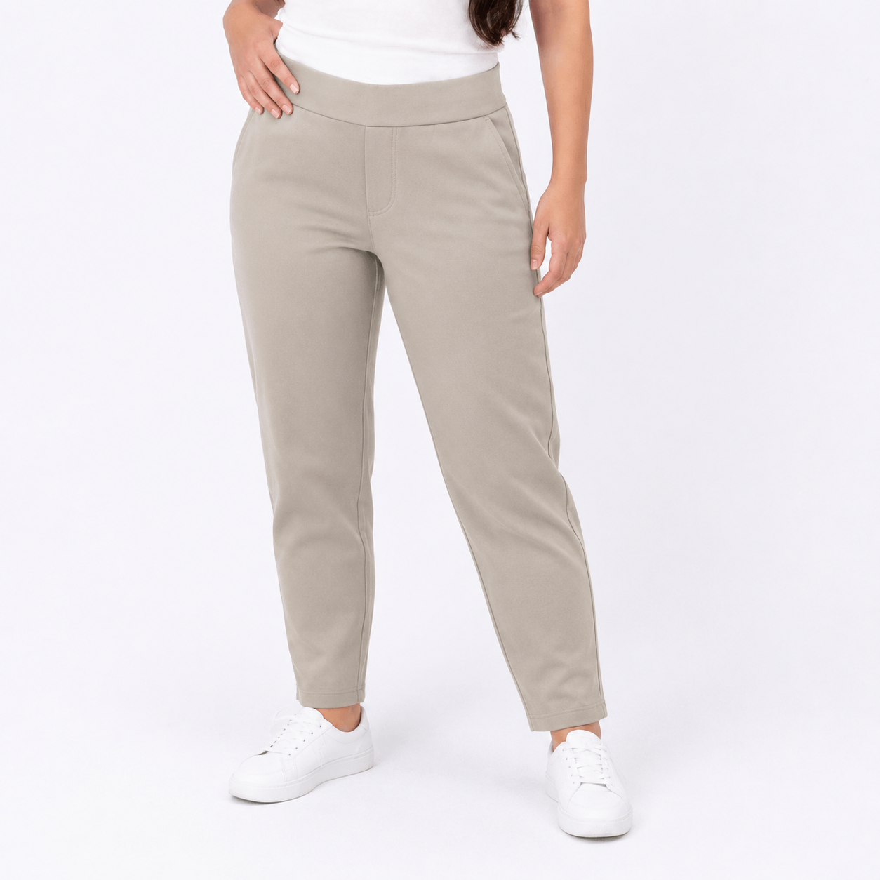 Women Pull-On Gabardine Trousers