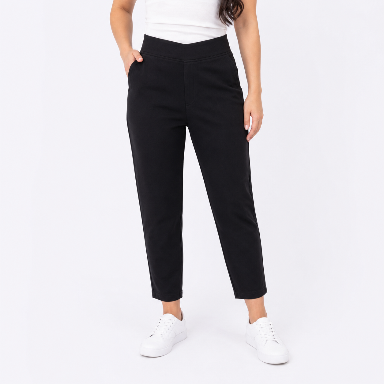 Women Pull-On Gabardine Trousers