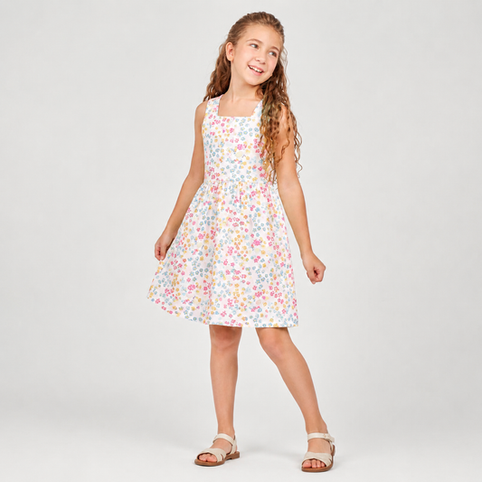 Girls Floral Printed Dress