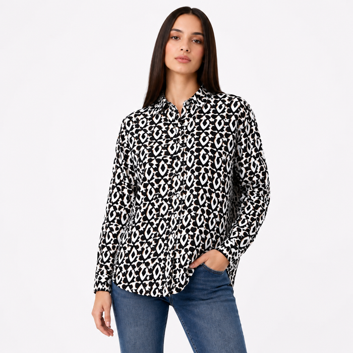 Women’s Printed Button-Up Shirt