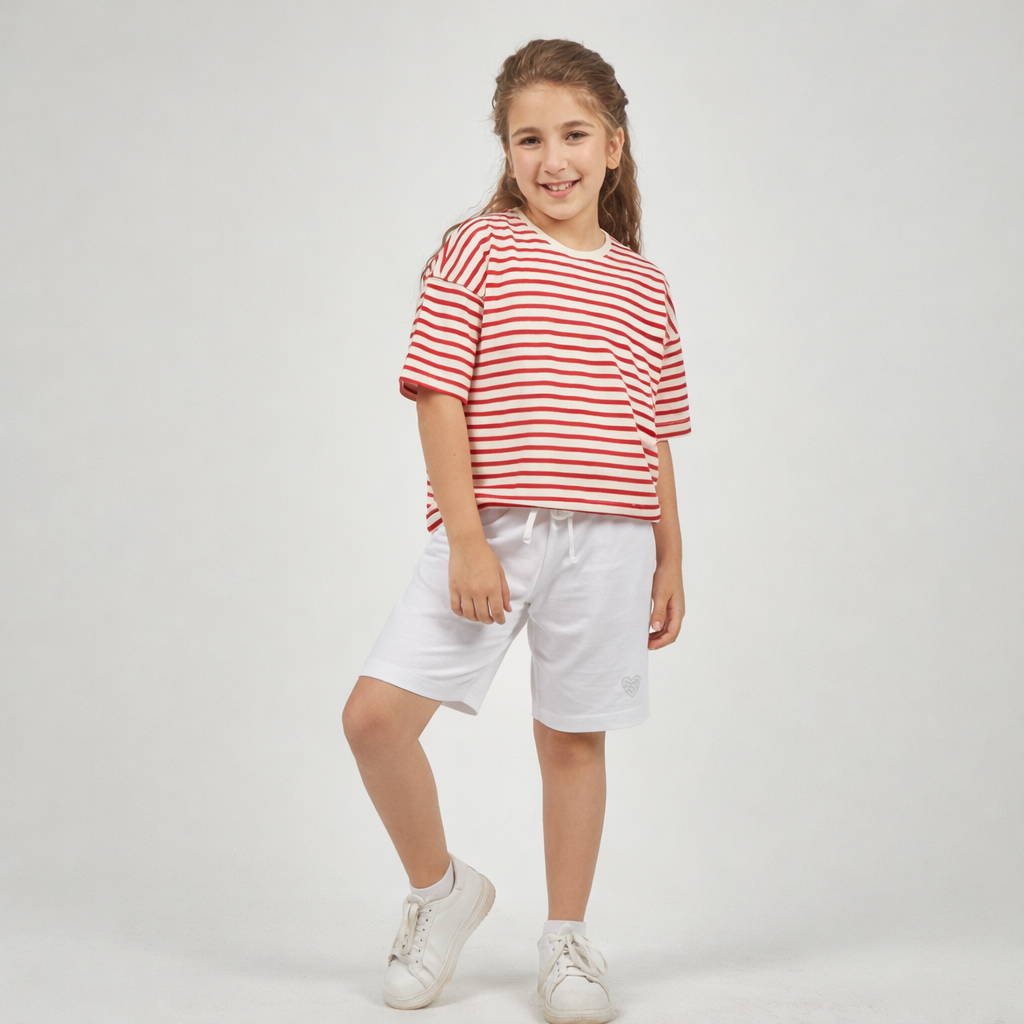 Girls melton plain shorts