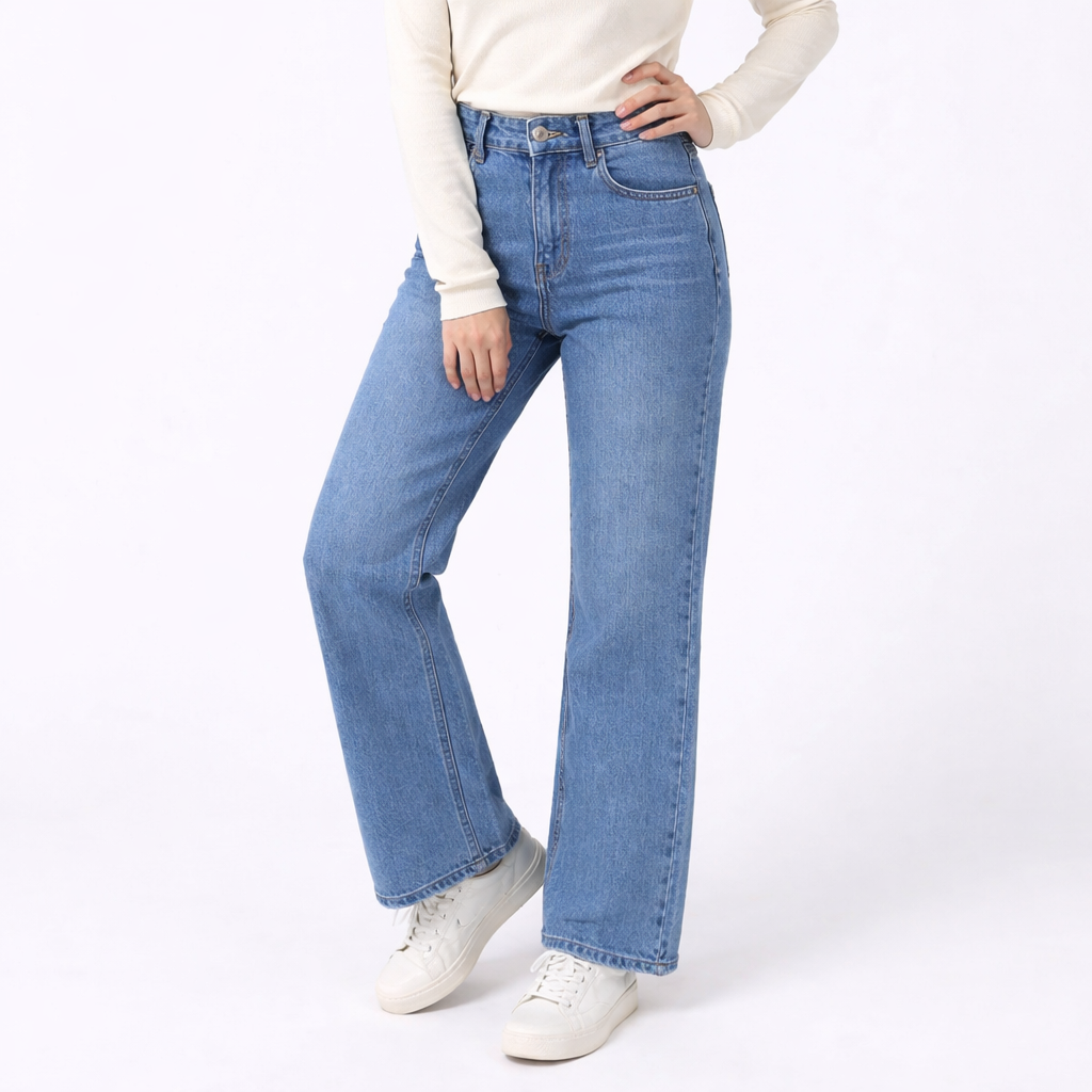 Girls Wide Leg Jeans