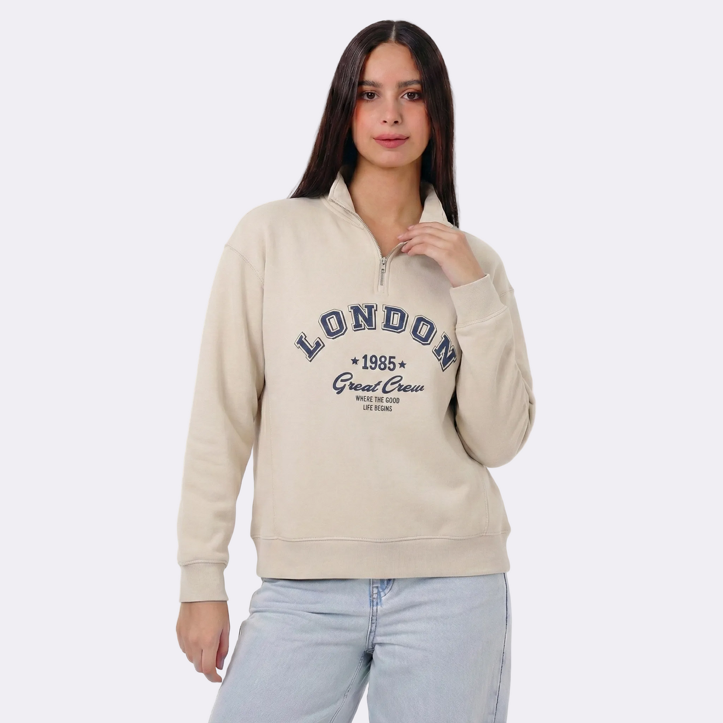 Women's Cotton Printed Sweatshirt