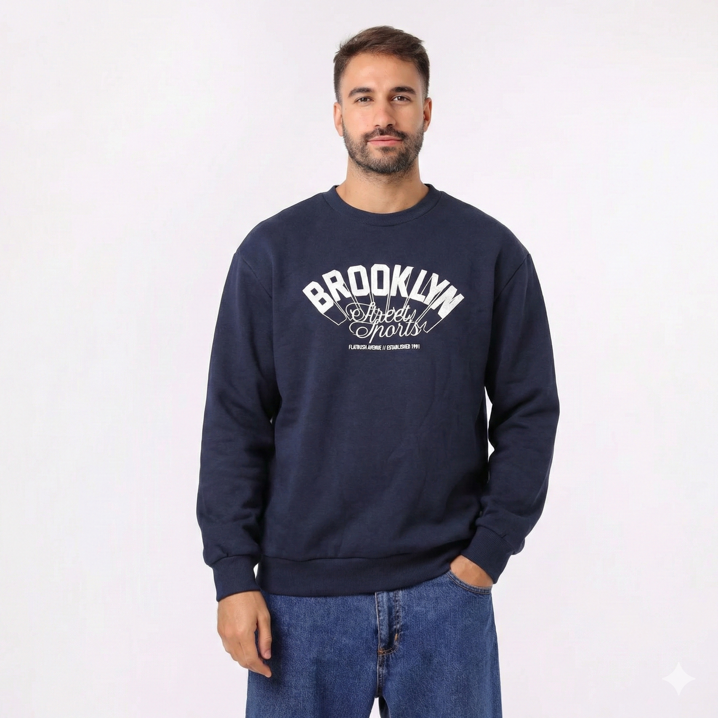 Men’s Printed Crew Neck Sweatshirt