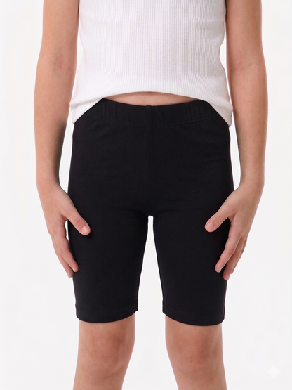 Girls Cotton Plain Shorts