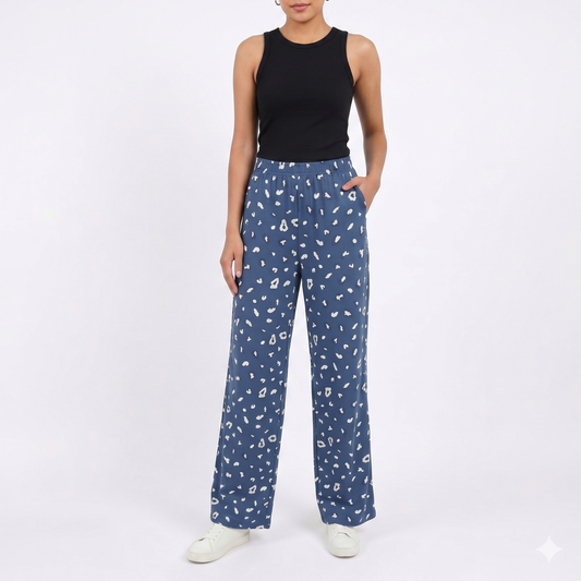 Women's Wide Leg printed Pants