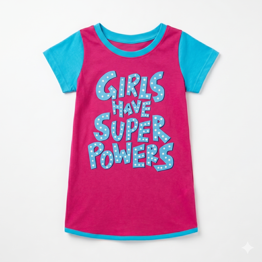 Girls Printed Sleeping Dress