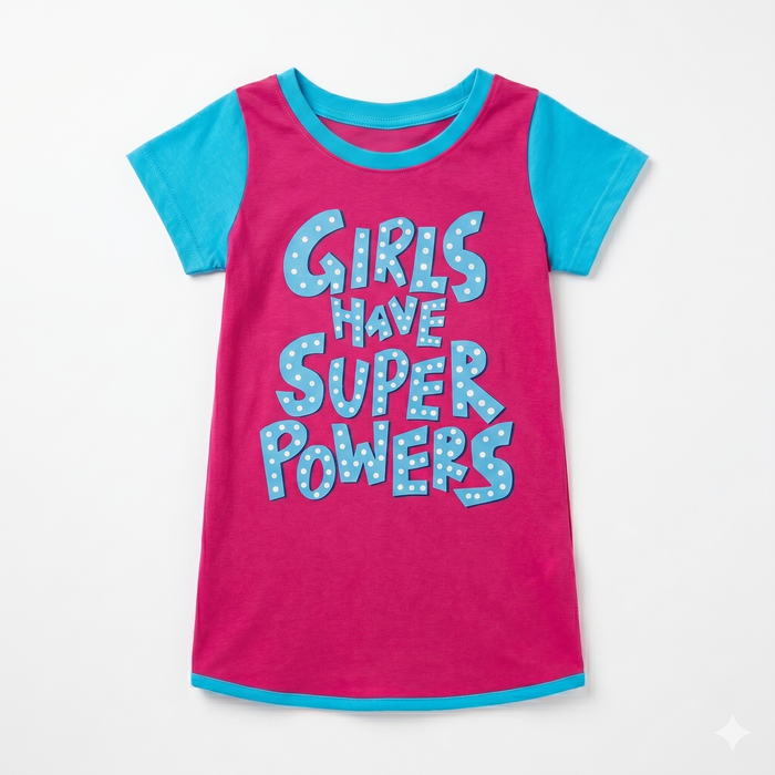 Girls Printed Sleeping Dress