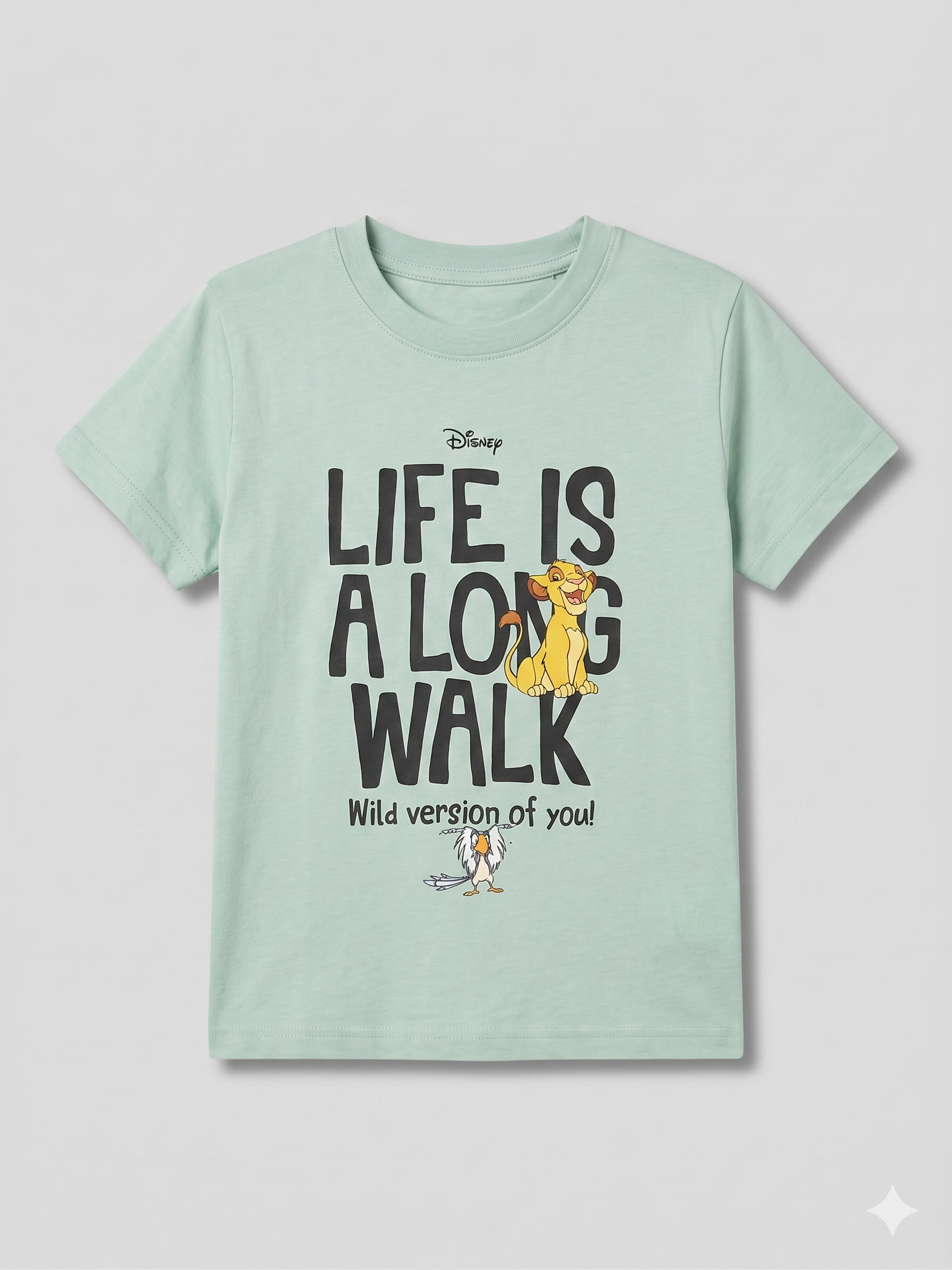 Light green t-shirt with Disney character graphic
