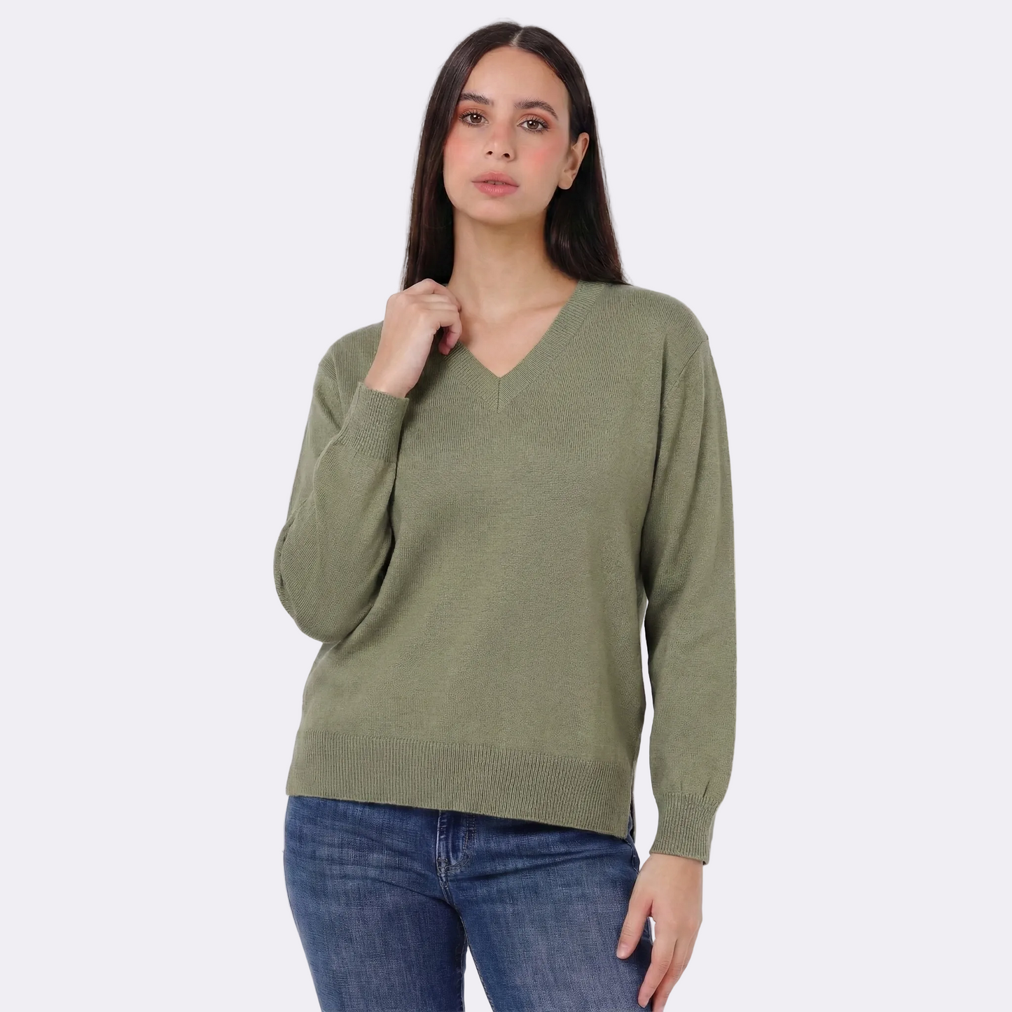 Women’s V-Neck Knitted Sweater