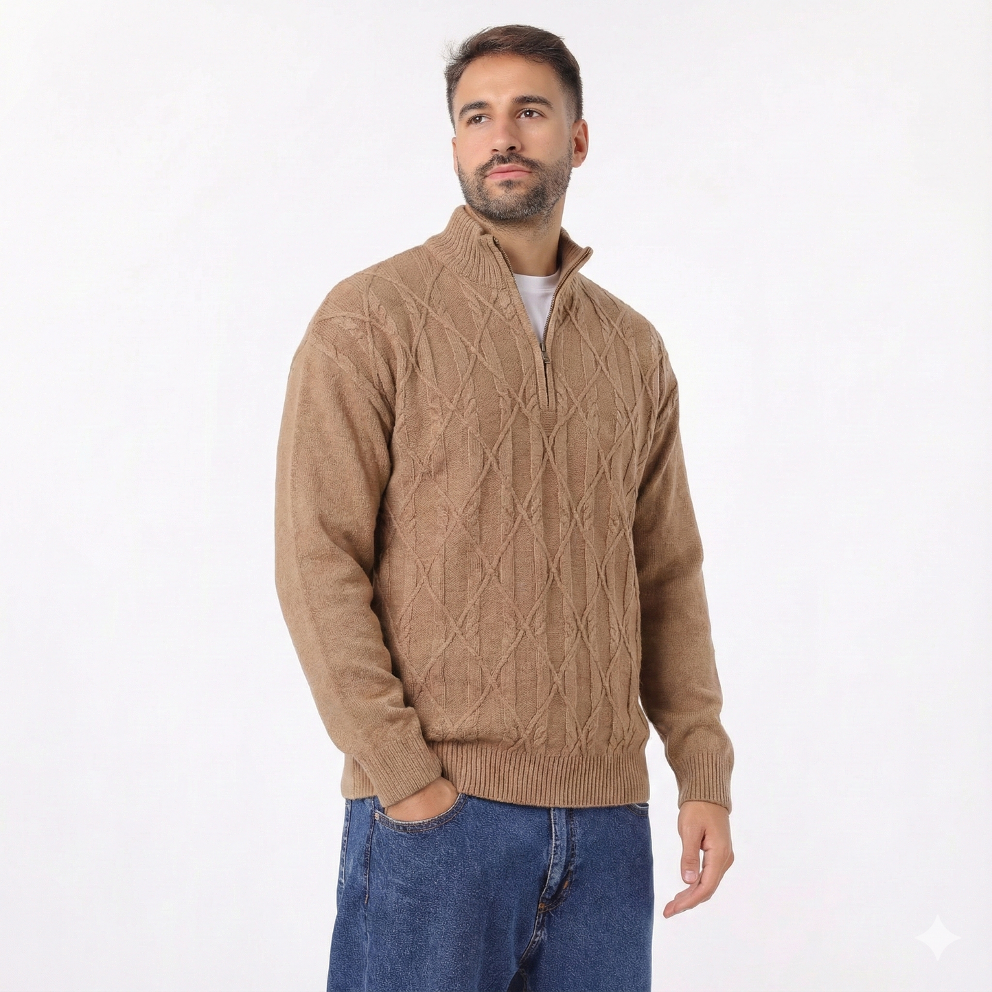 Men's Half Zip Knit Sweater