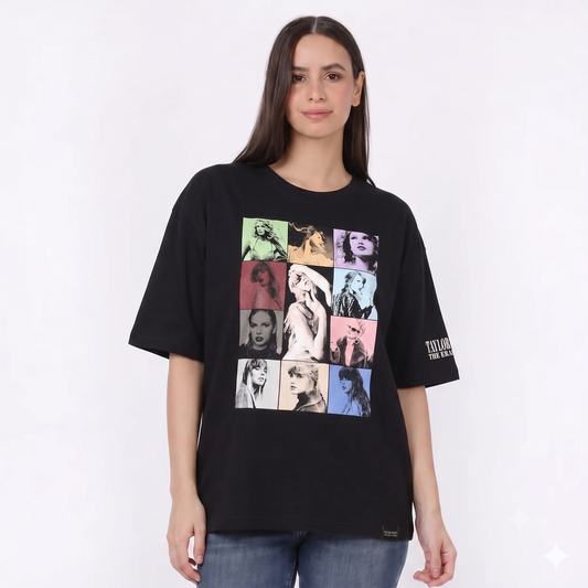 Women's Cotton Graphic T-Shirt Double Print