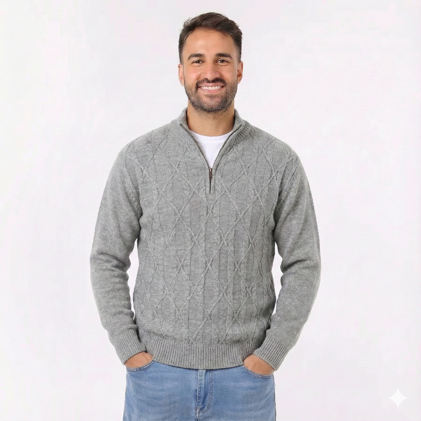Men's Half Zip Knit Sweater