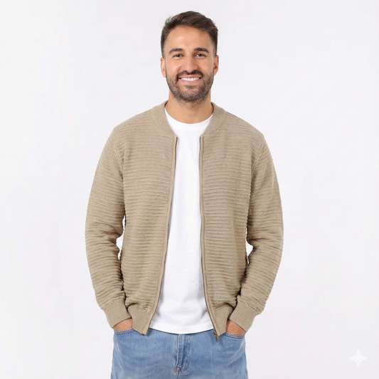 Men’s Zip-Up Knit Sweater