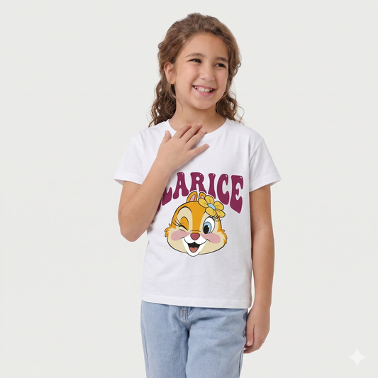 Girls Cotton Printed T-Shirt