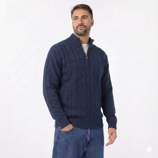 Men's Half Zip Knit Sweater