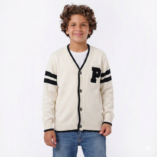 Boys Knit Button-Up Cardigan