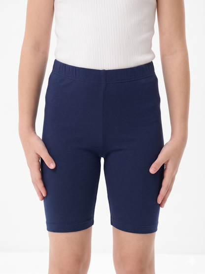 Girls Cotton Plain Shorts