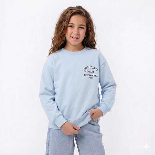 Girls Melton Printed Sweatshirt