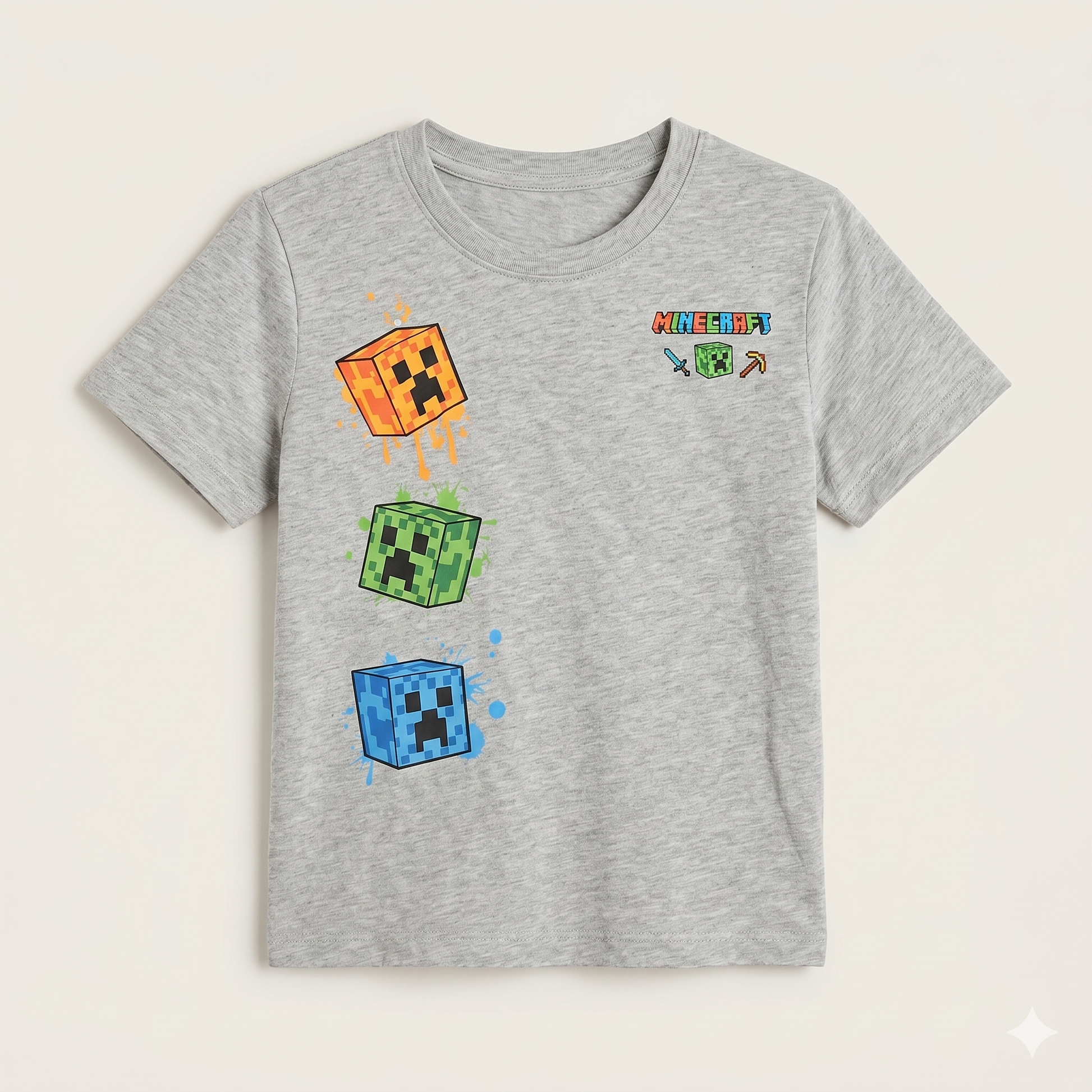Boys cotton printed t-shirt with short sleeves and crew neck design