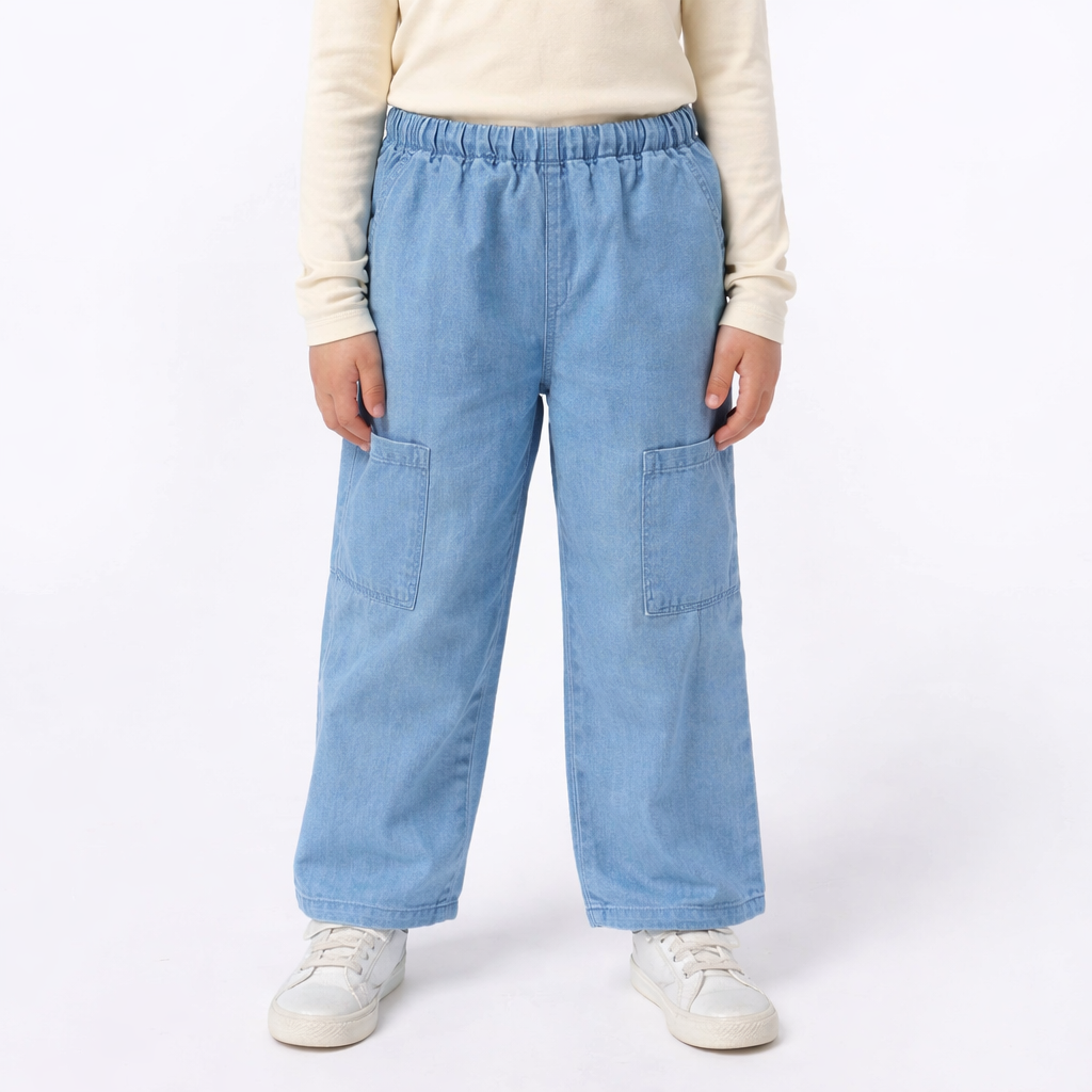Girls Cargo Gabardine Pants