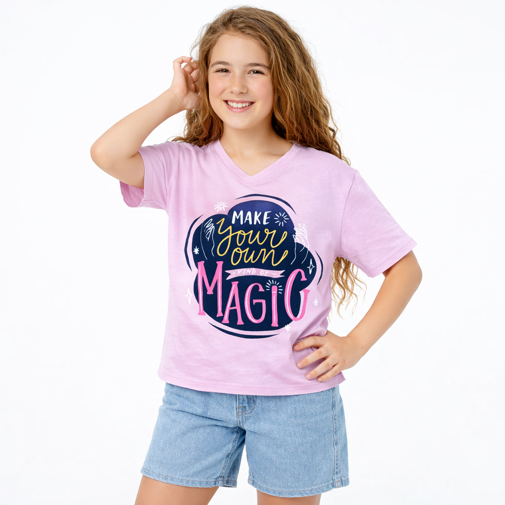 Girls Cotton Printed T-Shirt
