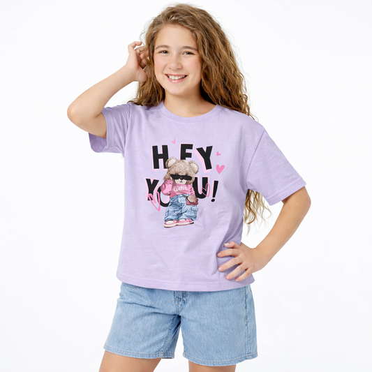 Girls Cotton Printed T-Shirt