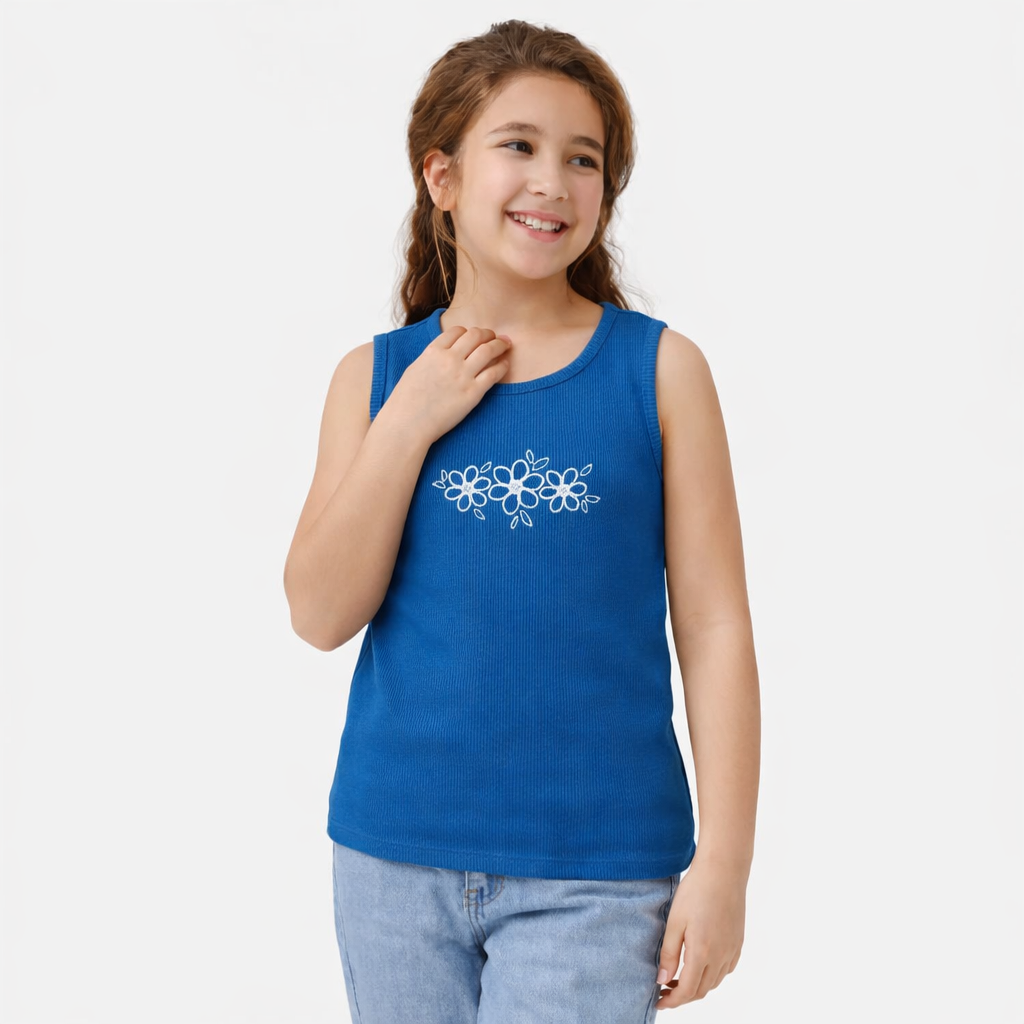 Girls Cotton Printed Tank