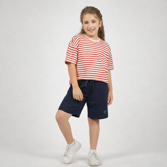 Girls melton plain shorts