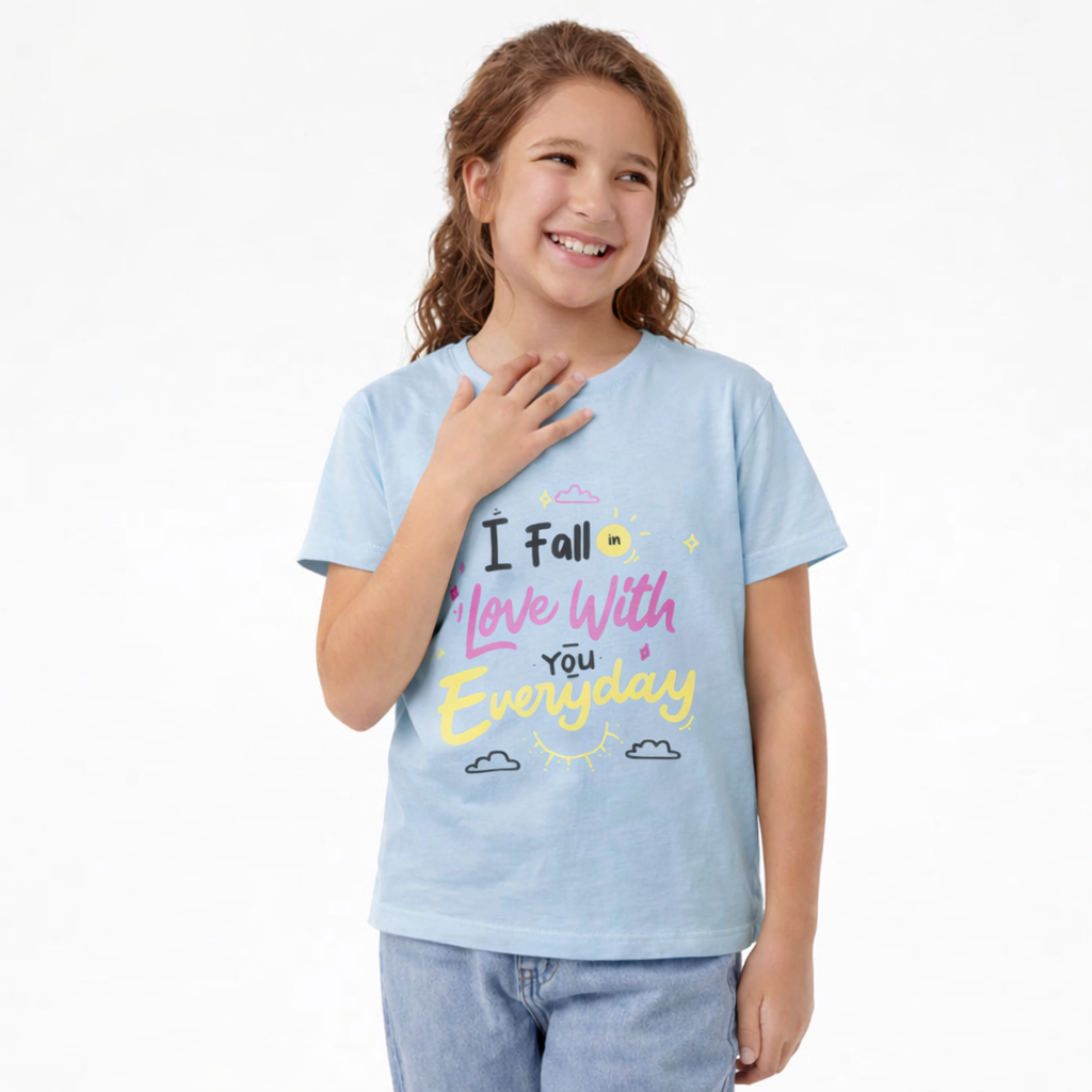 Girls Cotton Printed T-Shirt
